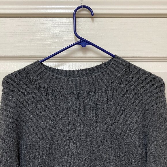 Women's Size M Simply Vera Vera Wang Directional Rib Pullover Sweater Gray NEW - Picture 3 of 16